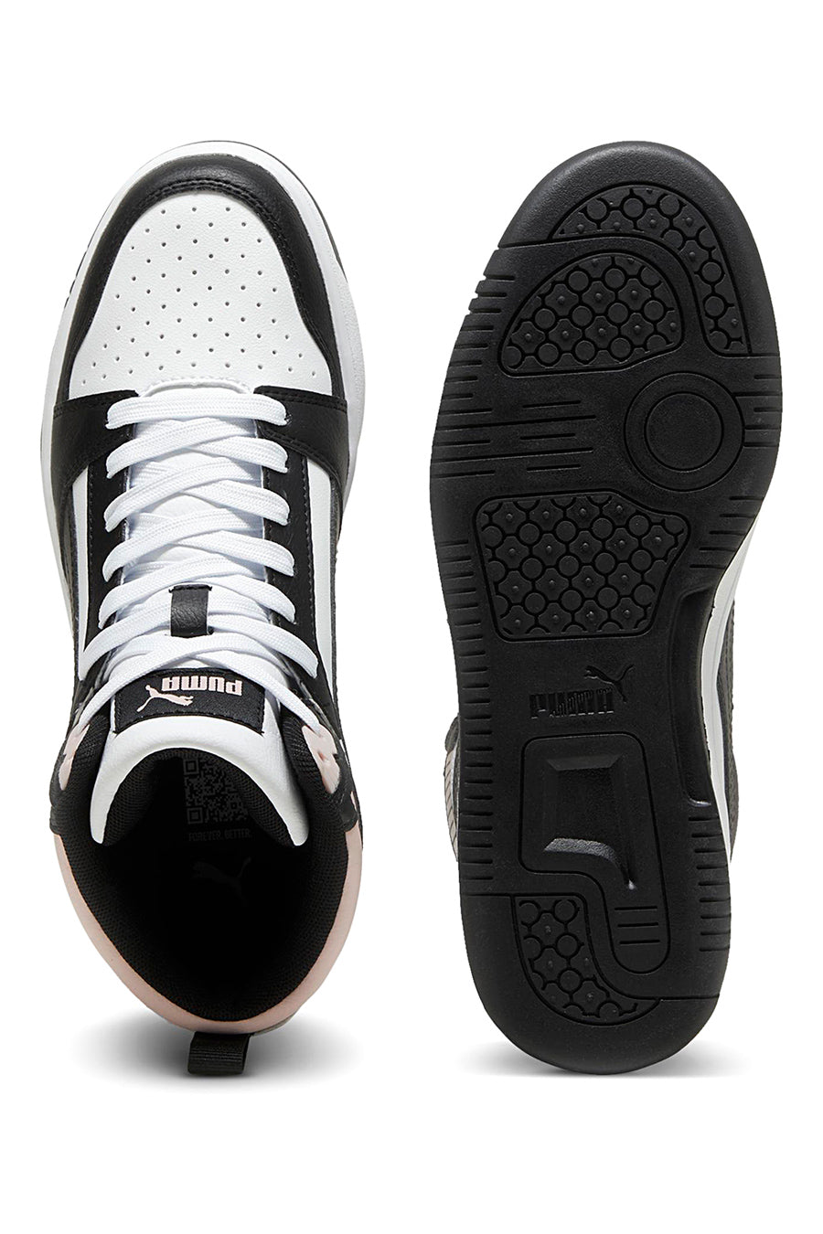 Sneakers Alte Bianche e Nere PUMA REBOUND V6