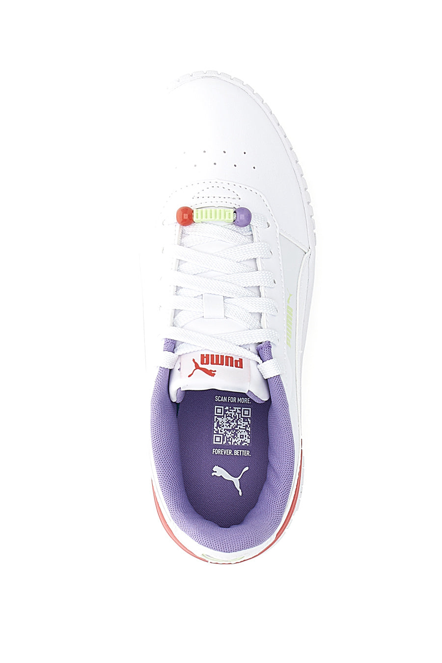 Sneakers bianche con perline Puma Carina 2.0 Pearls Jr