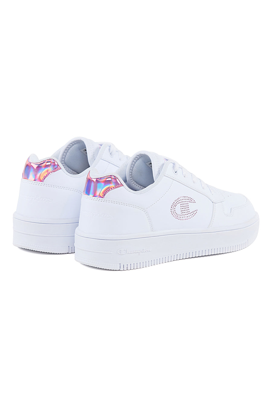 Sneakers Bianche Con Logo Laterale CHAMPION RD18 PLATFORM GLITTER G GS