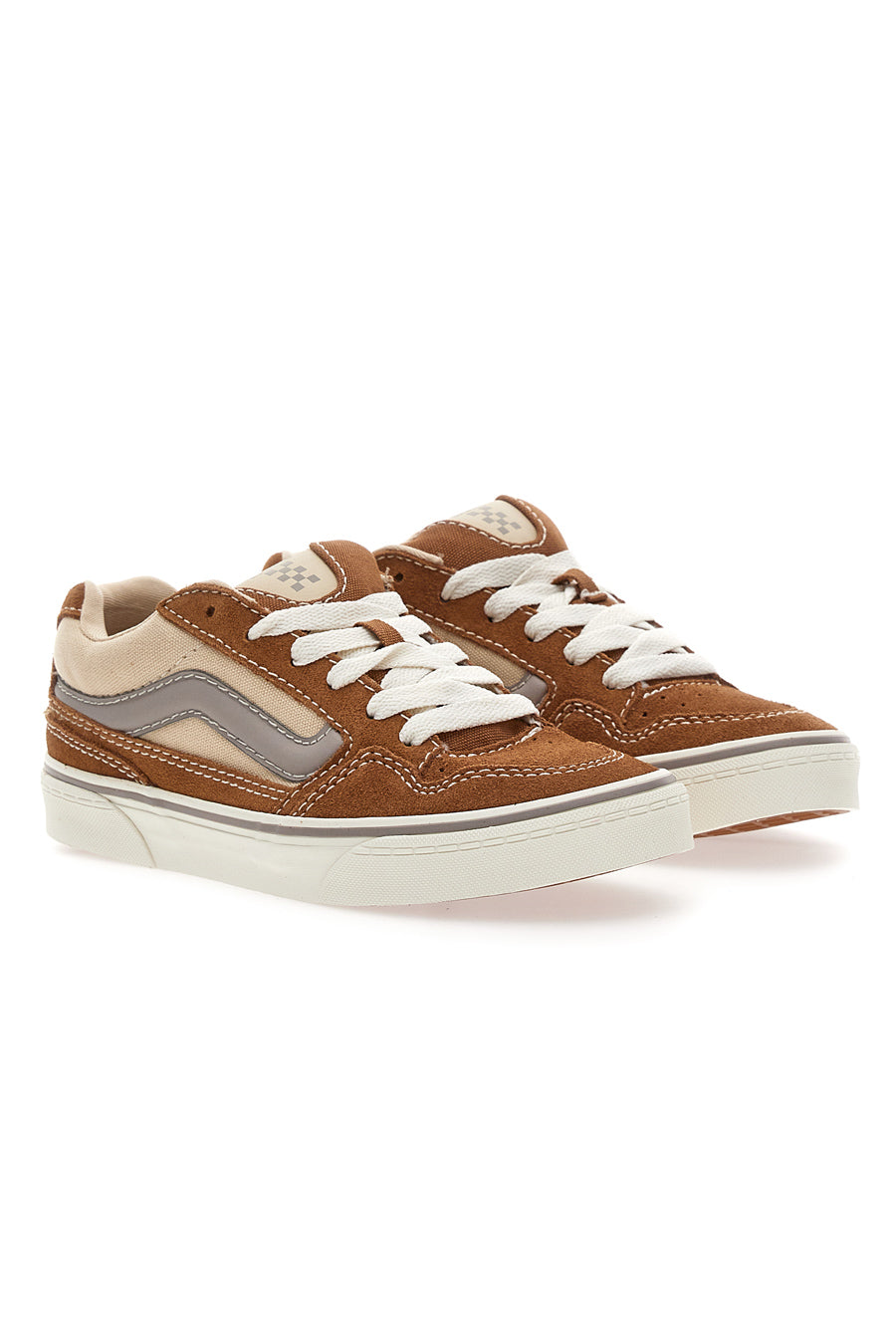 Sneakers Marroni e Beige Con Suola Waffle Vans Caldrone