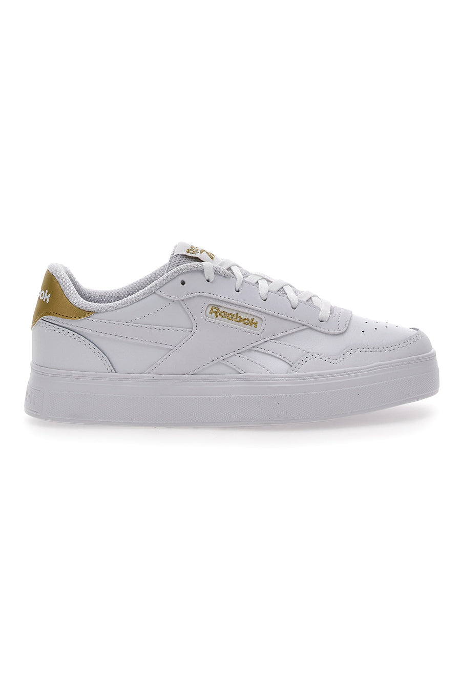 Sneakers Bianche Con Dettagli Oro Reebok Court Advance Bold