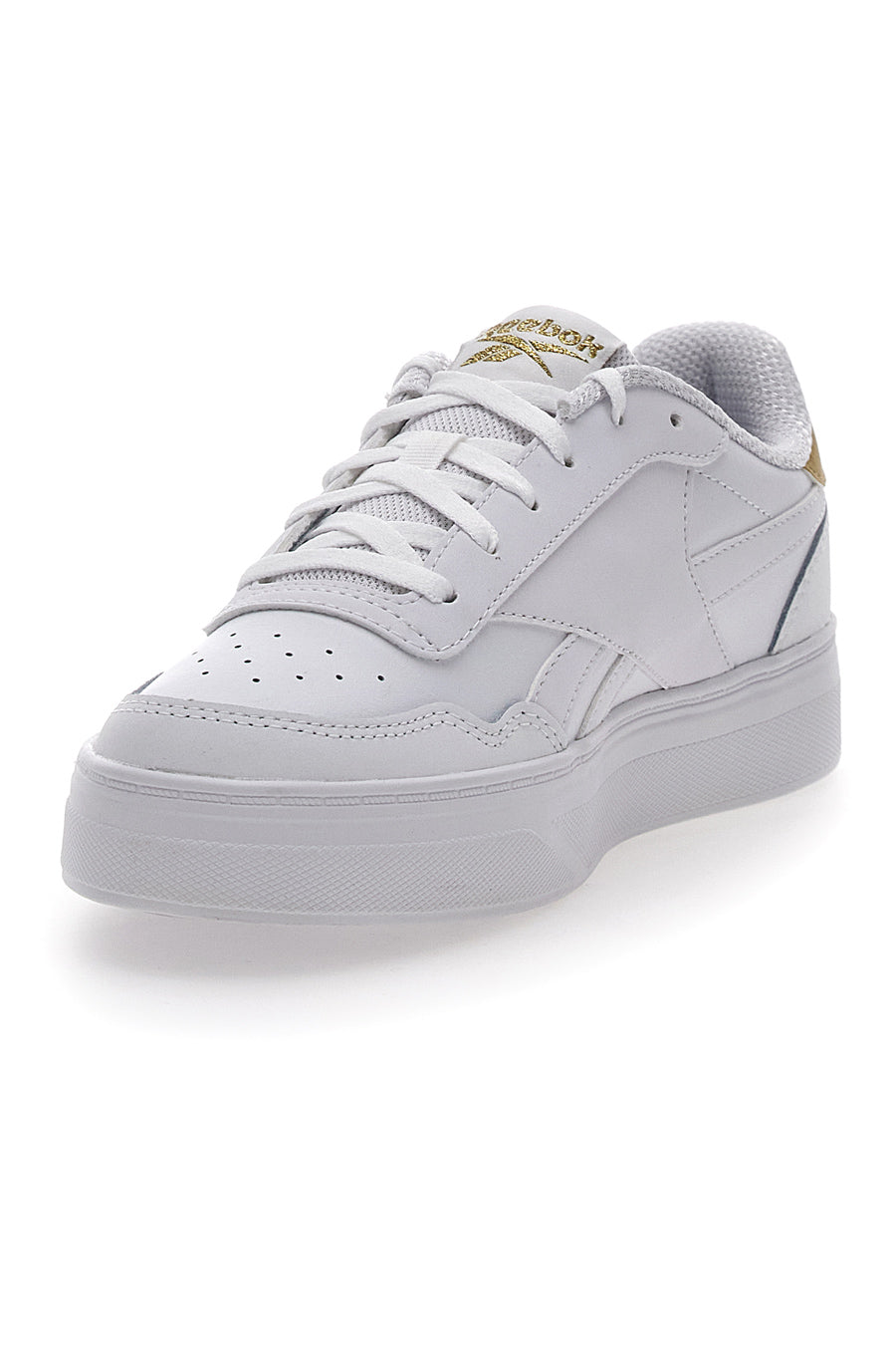 Sneakers Bianche Con Dettagli Oro Reebok Court Advance Bold