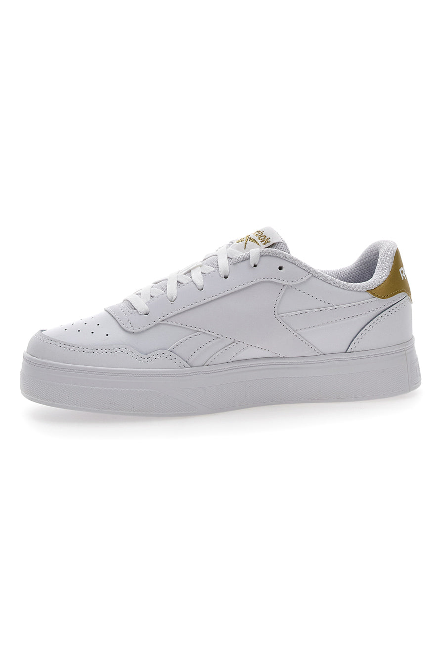 Sneakers Bianche Con Dettagli Oro Reebok Court Advance Bold