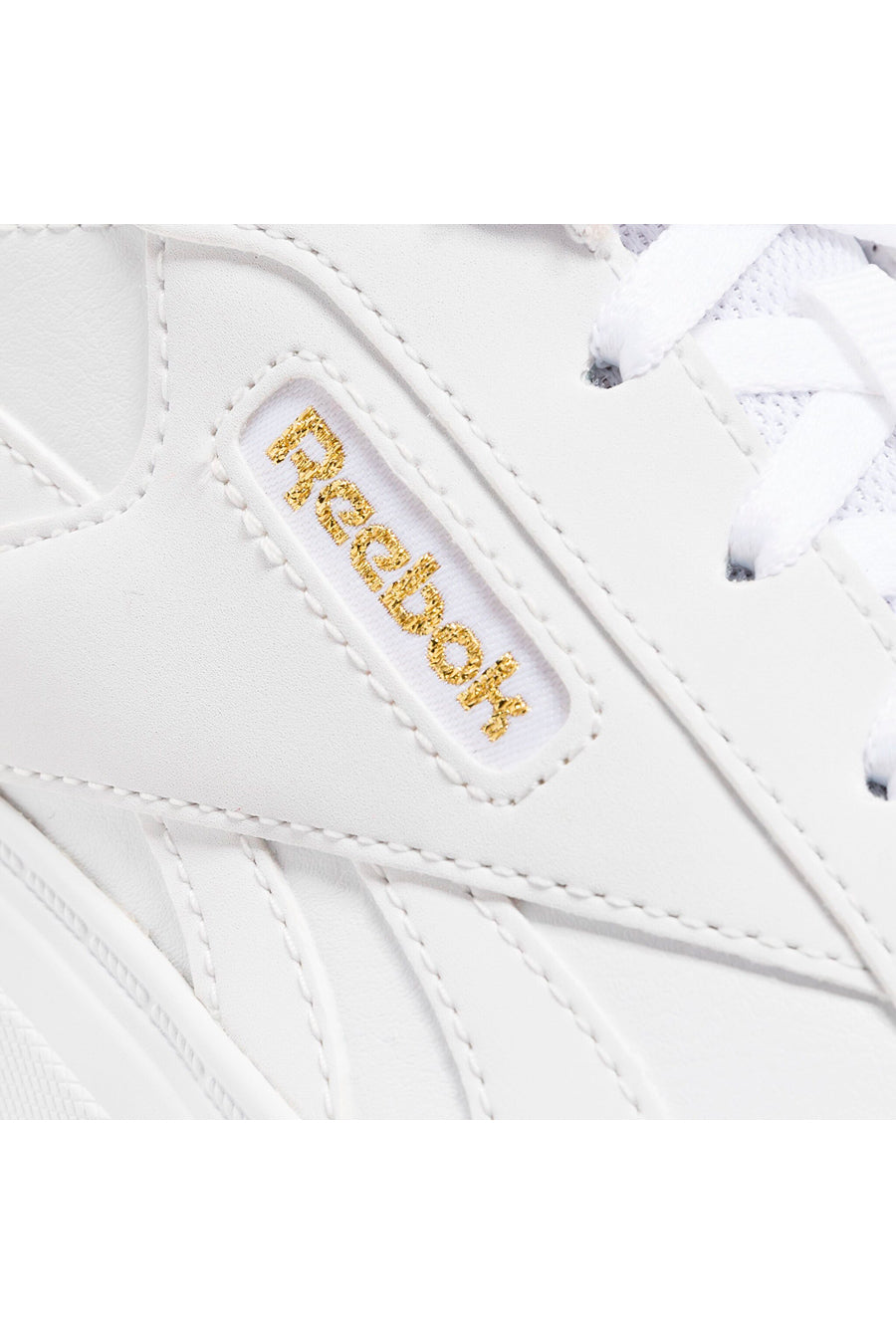 Sneakers Bianche Con Dettagli Oro Reebok Court Advance Bold