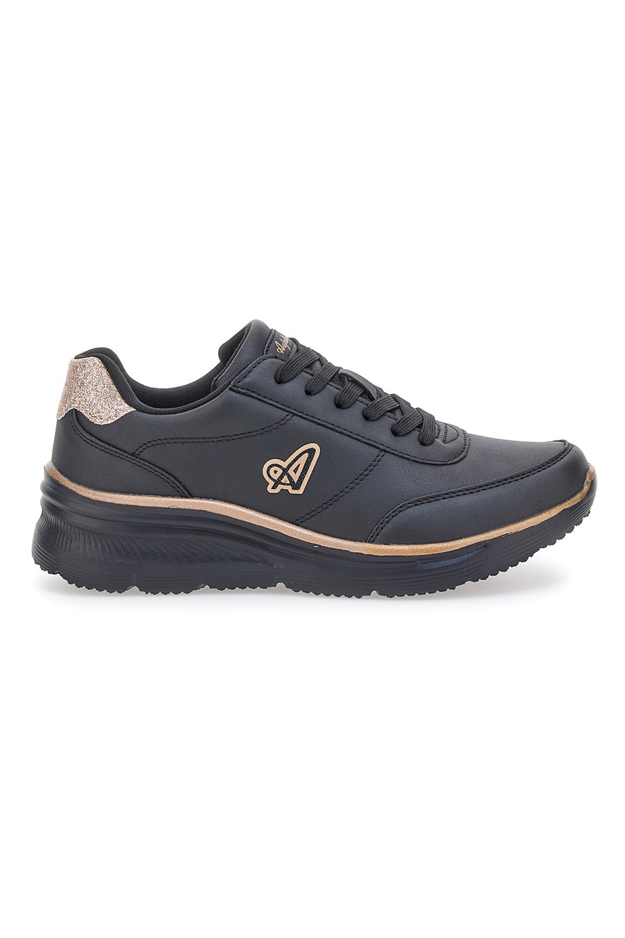 Schwarze Sneakers mit goldenen Details Australian AU42W511