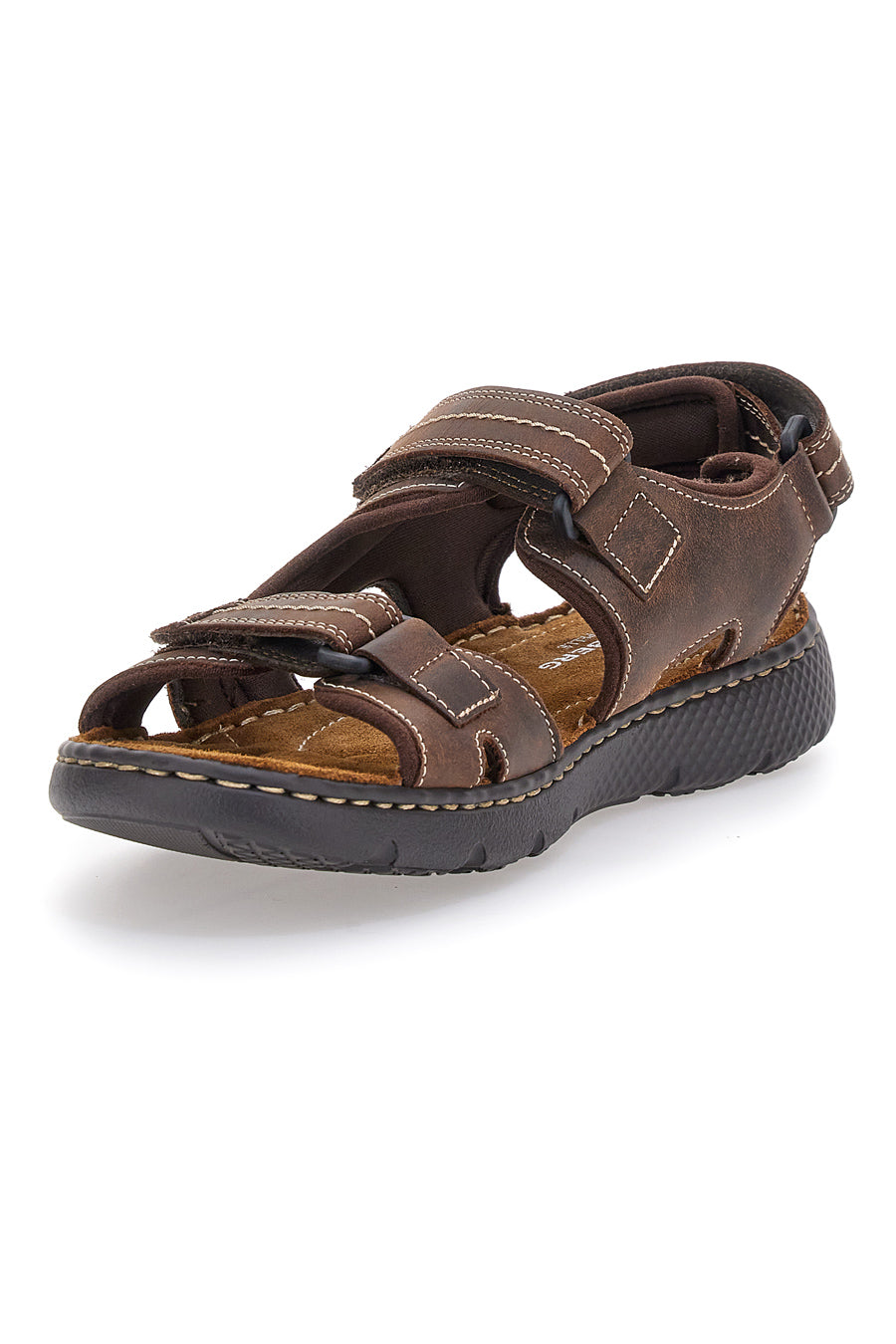 Sandali Marroni Con Strappi in Velcro Altemberg 2134