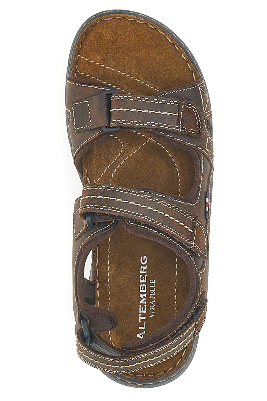 Sandali Marroni Con Strappi in Velcro Altemberg 2134