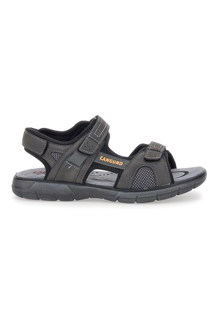 Sandali Grigi Con Strappi in Velcro Canguro 1015