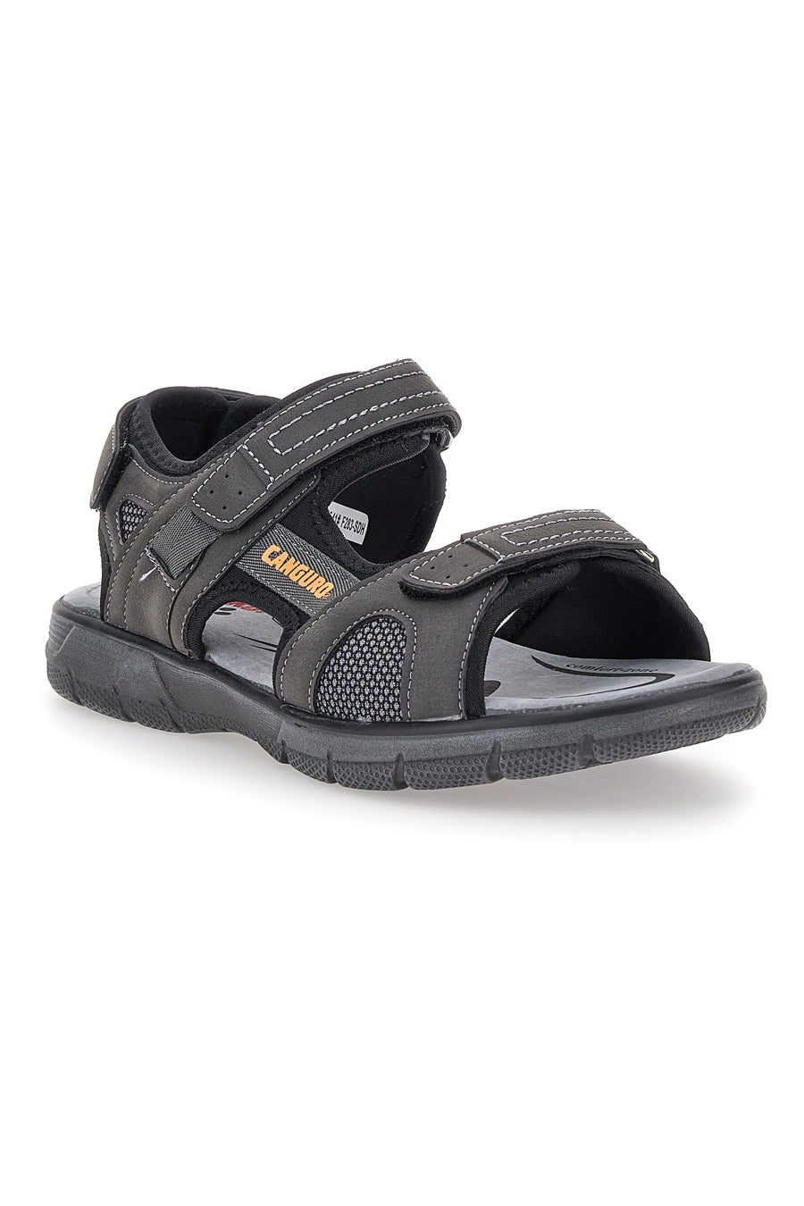 Sandali Grigi Con Strappi in Velcro Canguro 1015