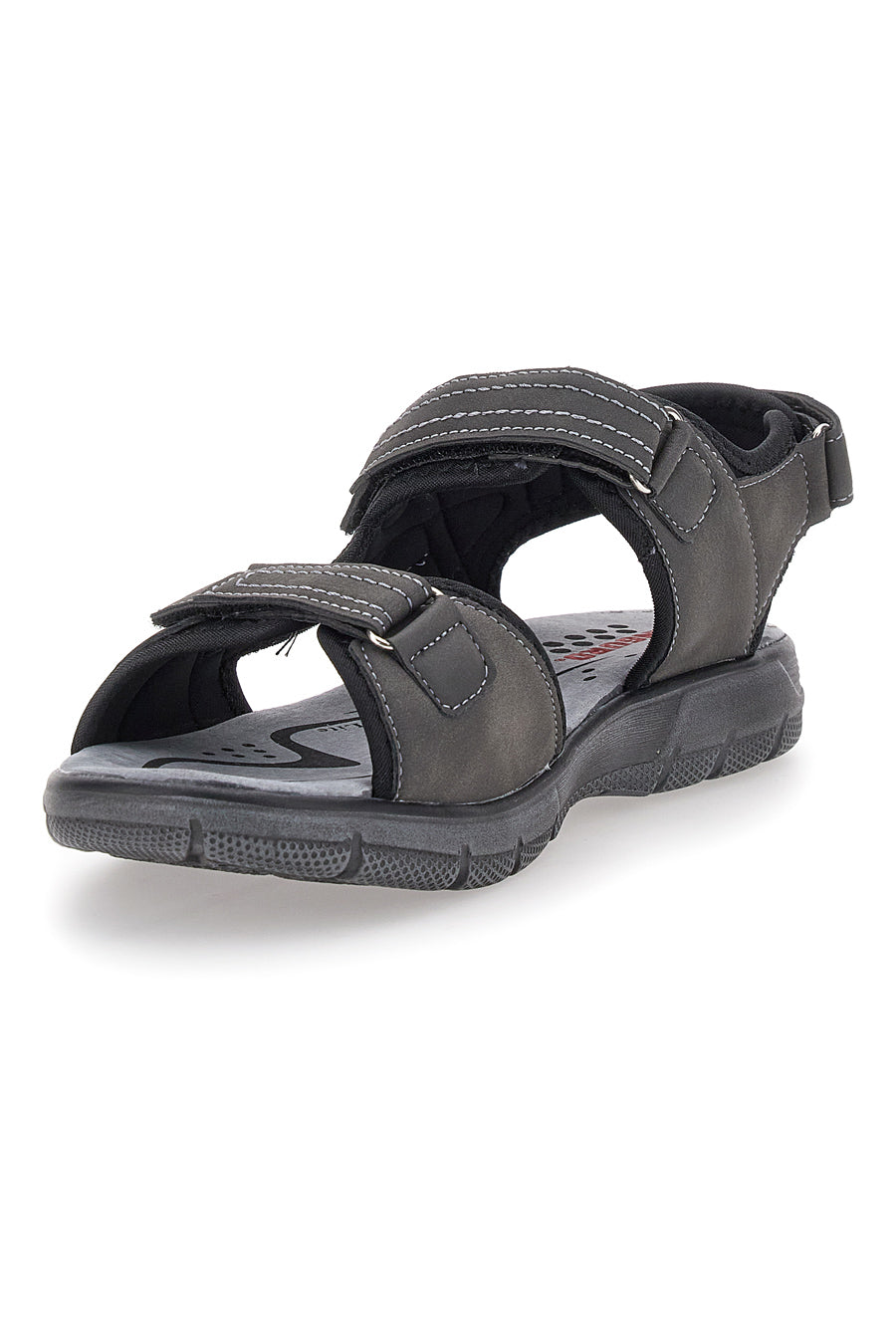 Sandali Grigi Con Strappi in Velcro Canguro 1015