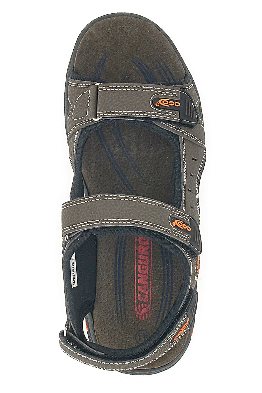 Sandali Marroni Con Strappi in Velcro Canguro 1002