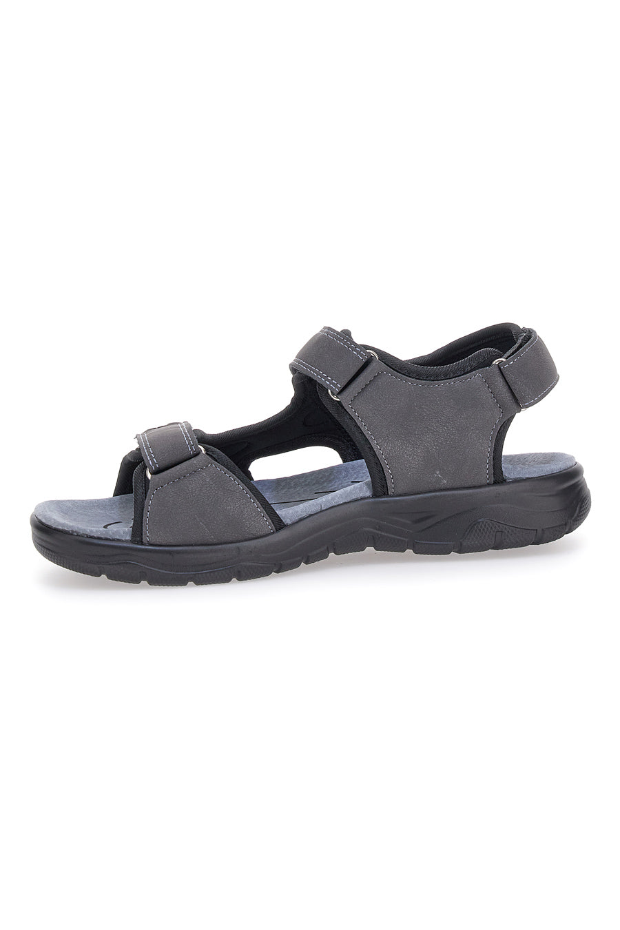 Sandali Grigi Con Strappi in Velcro Johes Land 3104