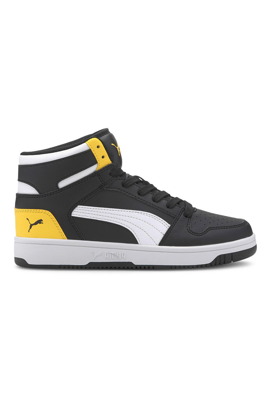 Sneakers Mid-Cut Puma Rebound Layup Sl Jr Nere e Gialle