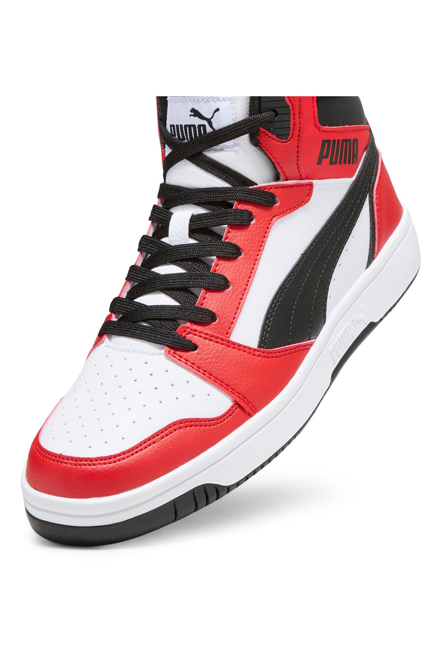 Sneakers Puma Rebound V6 Bianche e Rosse