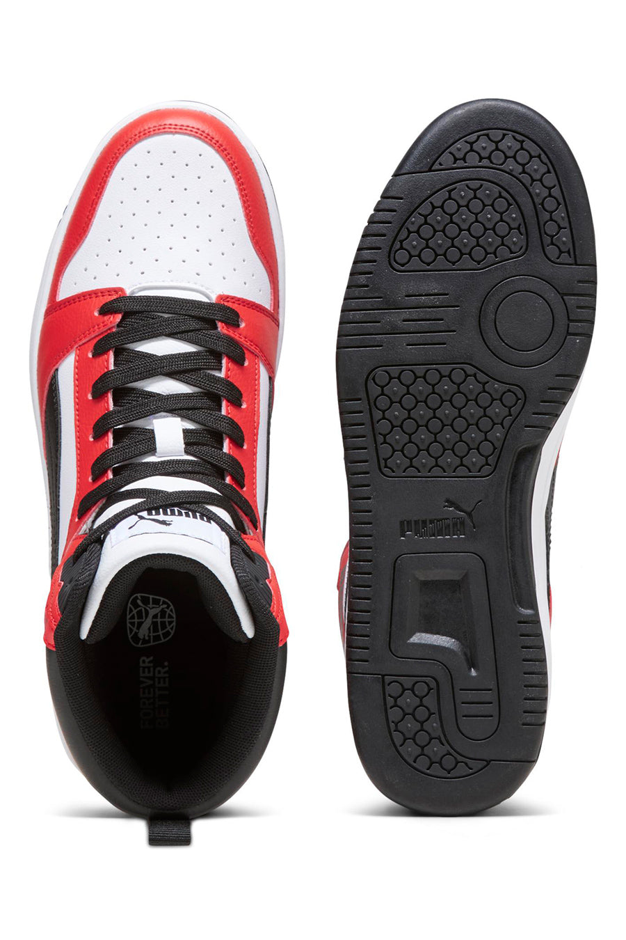 Sneakers Puma Rebound V6 Bianche e Rosse