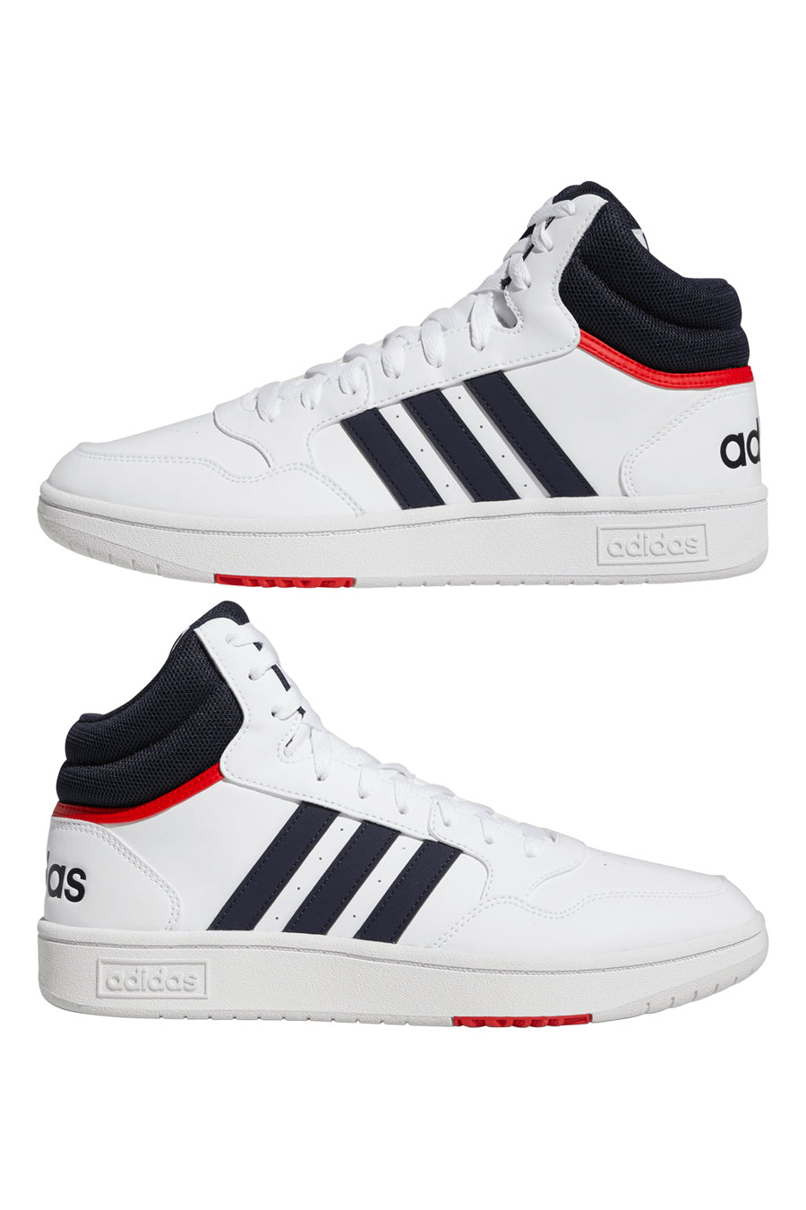 Sneakers Bianche Adidas Hoops 3.0 Mid