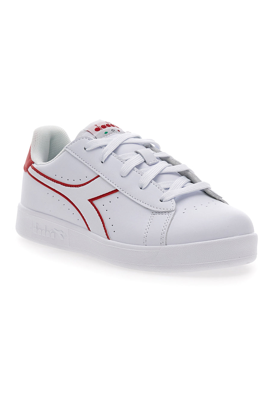 Sneakers bianche con logo rosso e velcro DIADORA GAME P GS