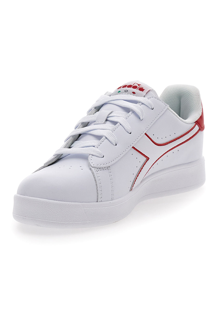 Sneakers bianche con logo rosso e velcro DIADORA GAME P GS