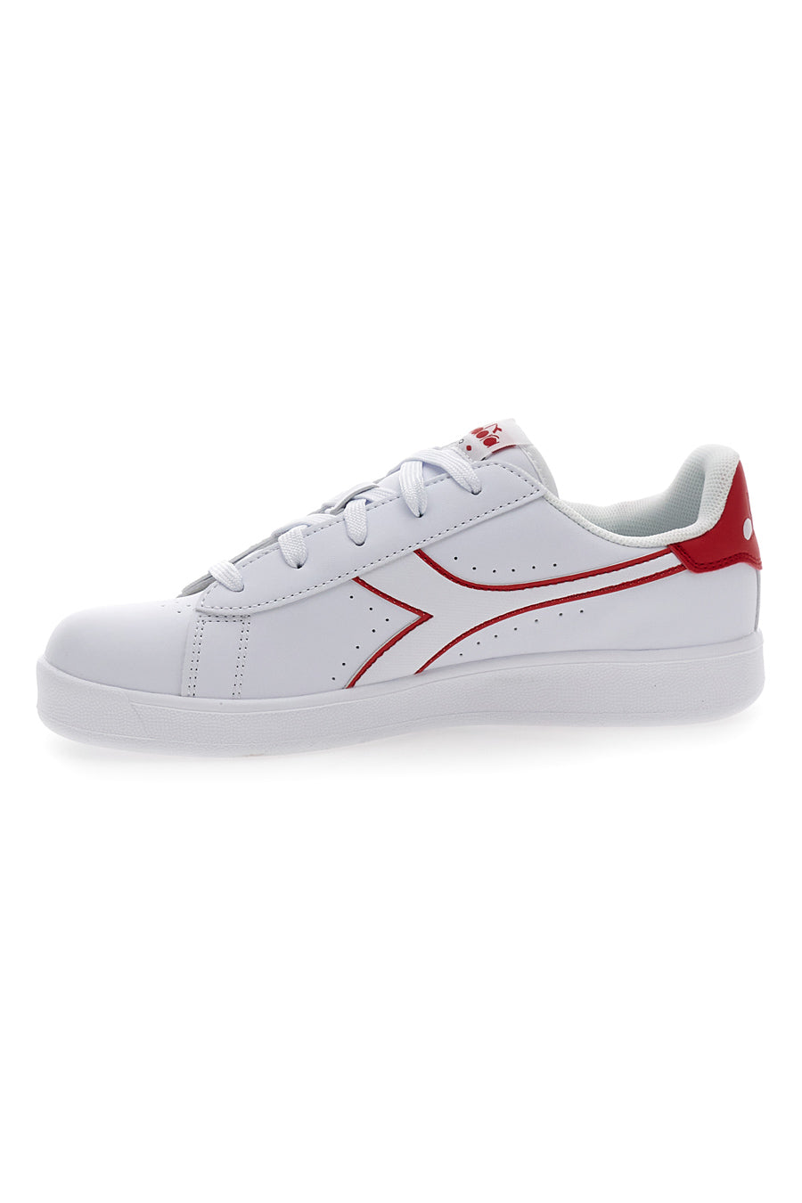 Sneakers bianche con logo rosso e velcro DIADORA GAME P GS