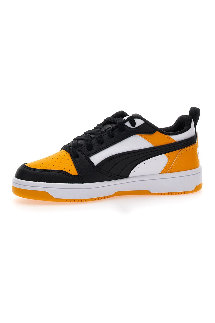 Sneakers Gialle e Nere con lacci Puma Rebound V6 Lo Jr