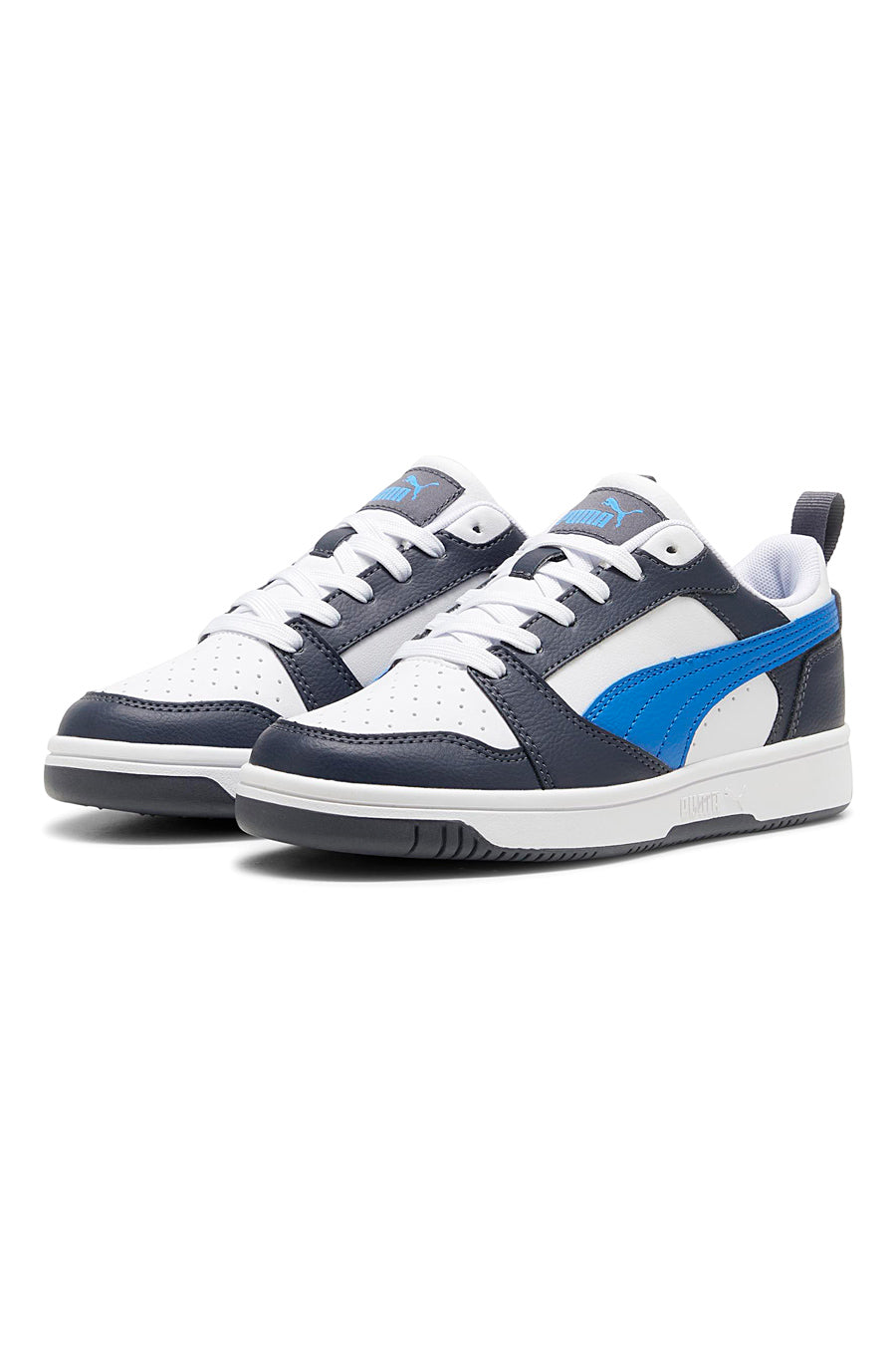 Sneakers Bianche e Blu Puma Rebound V6 Low Jr