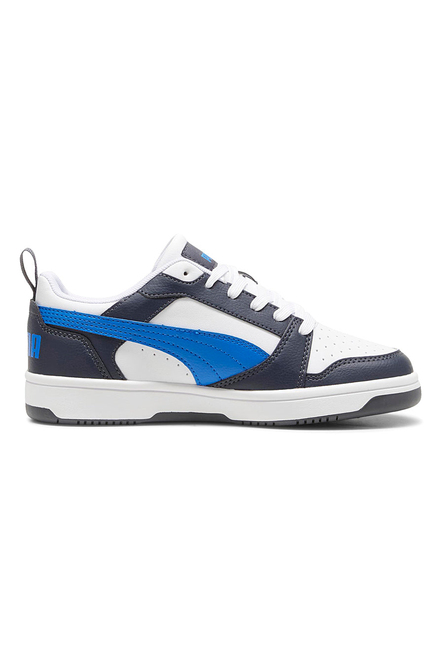 Sneakers Bianche e Blu Puma Rebound V6 Low Jr