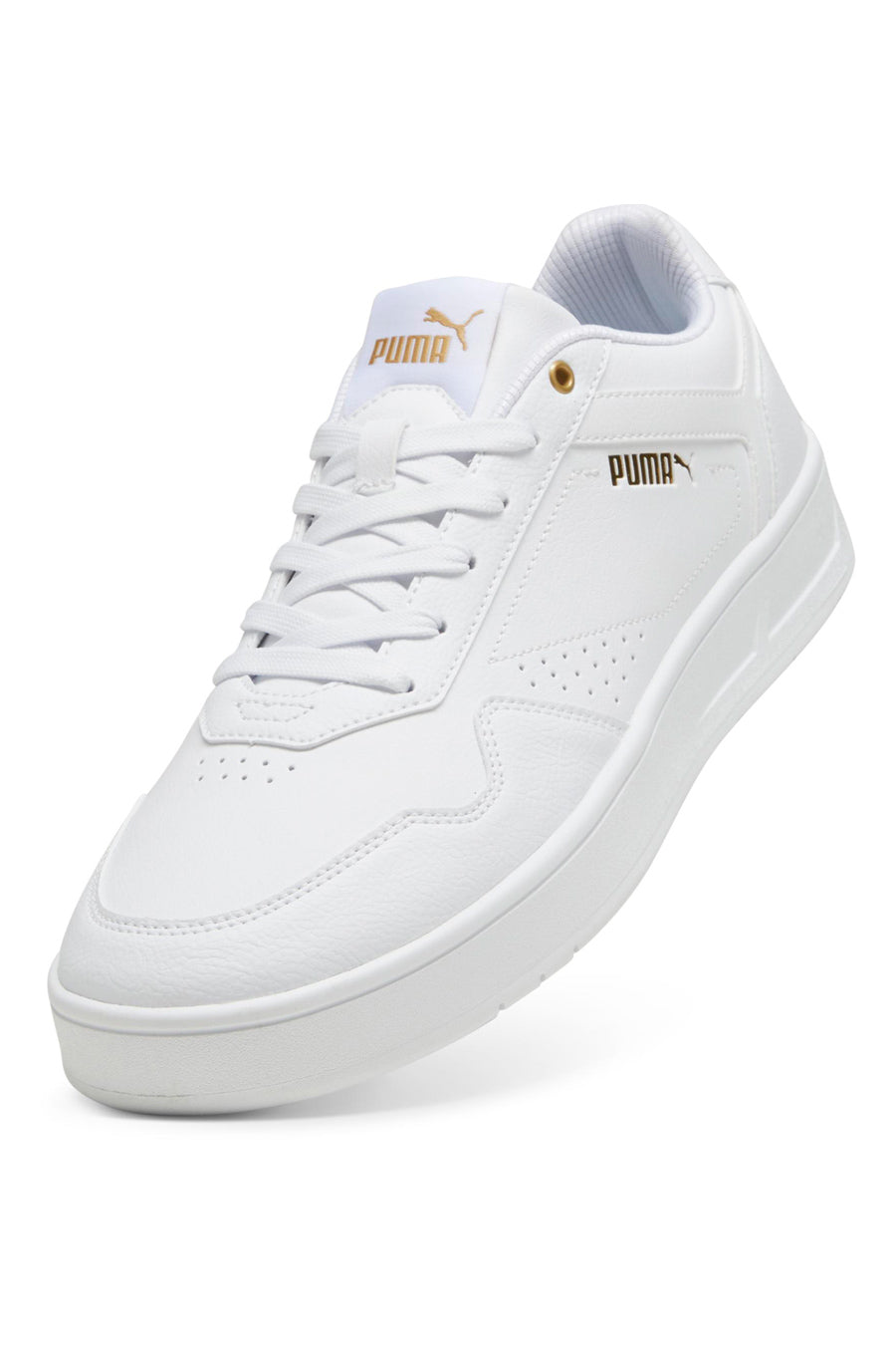 Sneakers Bianche Con Dettagli Oro Puma Court Classic