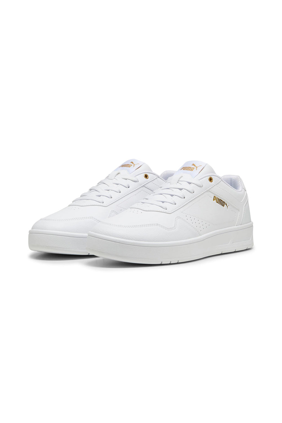 Sneakers Bianche Con Dettagli Oro Puma Court Classic