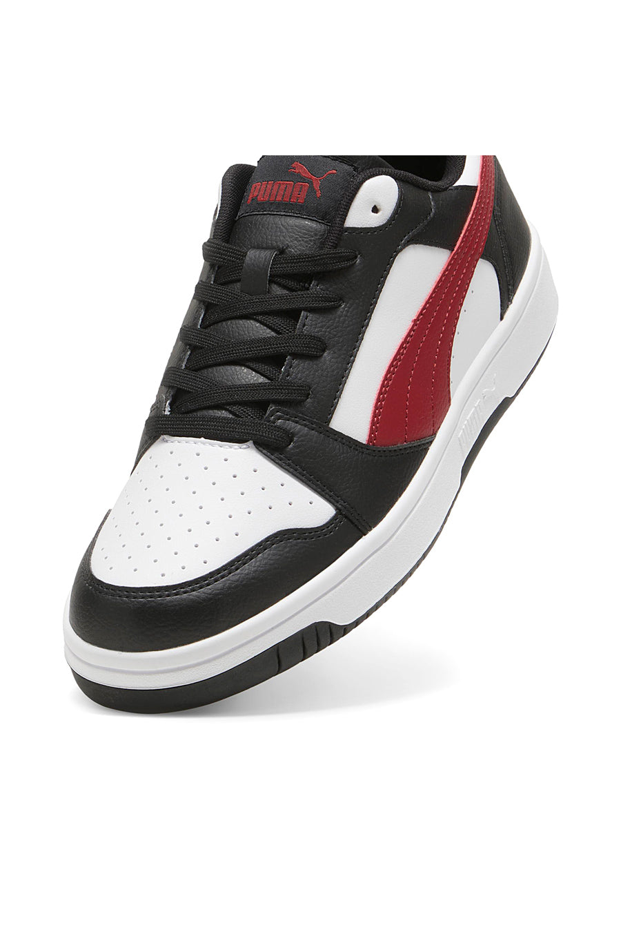 Sneakers Nere Bianche e Rosse Puma Rebound V6 Low