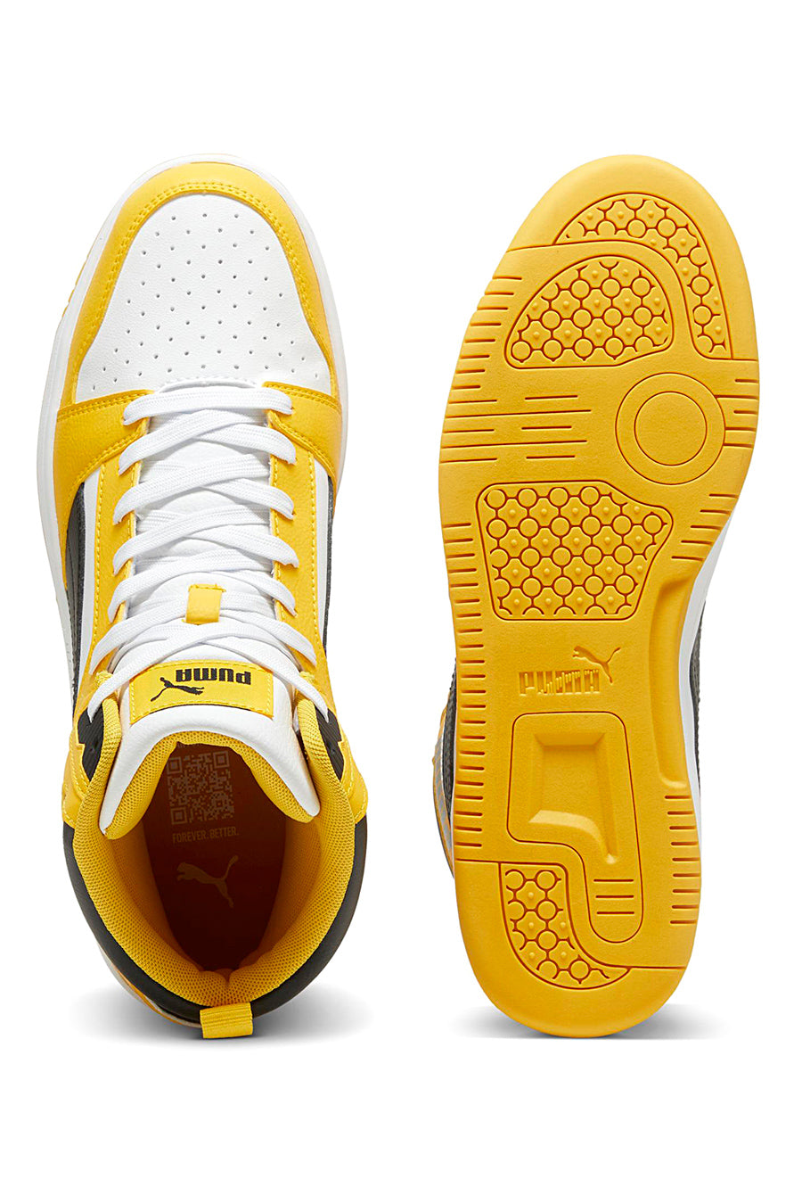 Sneakers Bianche e Gialle Con Puma Rebound V6