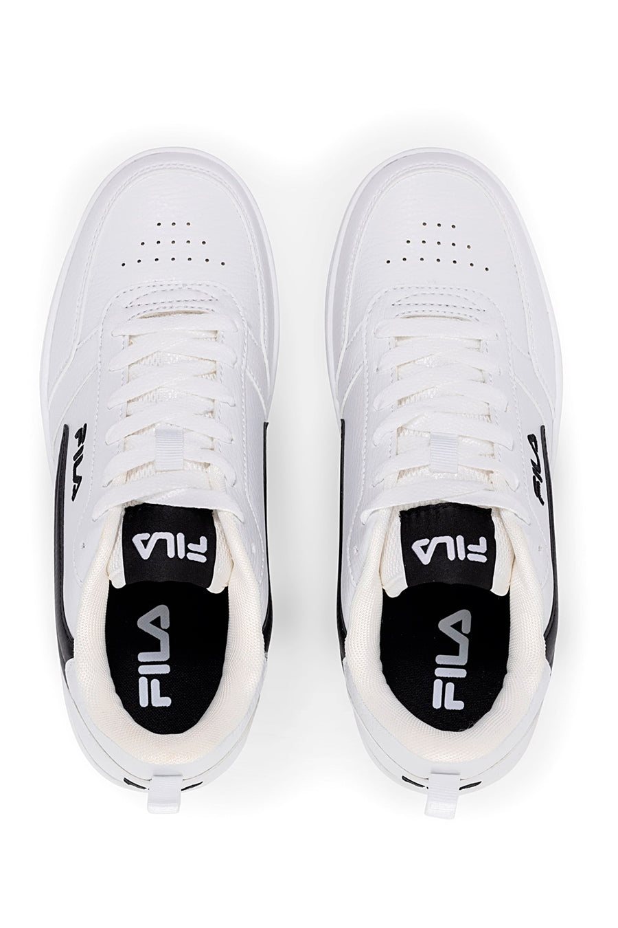 Sneakers Bianche con Logo Laterale Nero FILA REGA NF TEENS