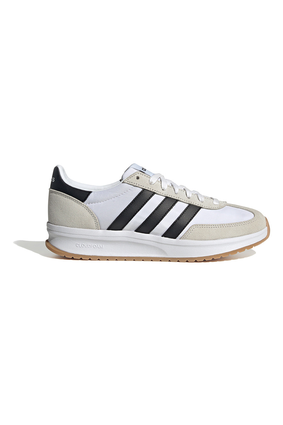 Sneakers bianche e nere con tomaia in pelle ADIDAS RUN 70s 2.0