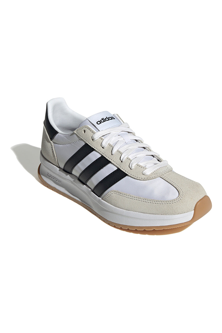 Sneakers bianche e nere con tomaia in pelle ADIDAS RUN 70s 2.0