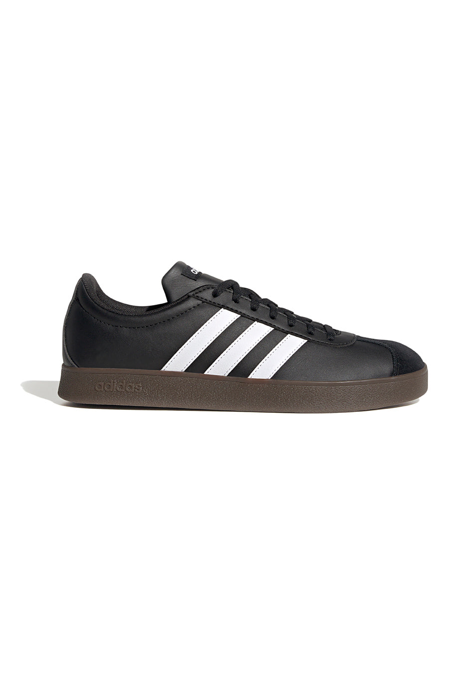 Schwarze Turnschuhe mit weißen Bändern Adidas VL Court Base