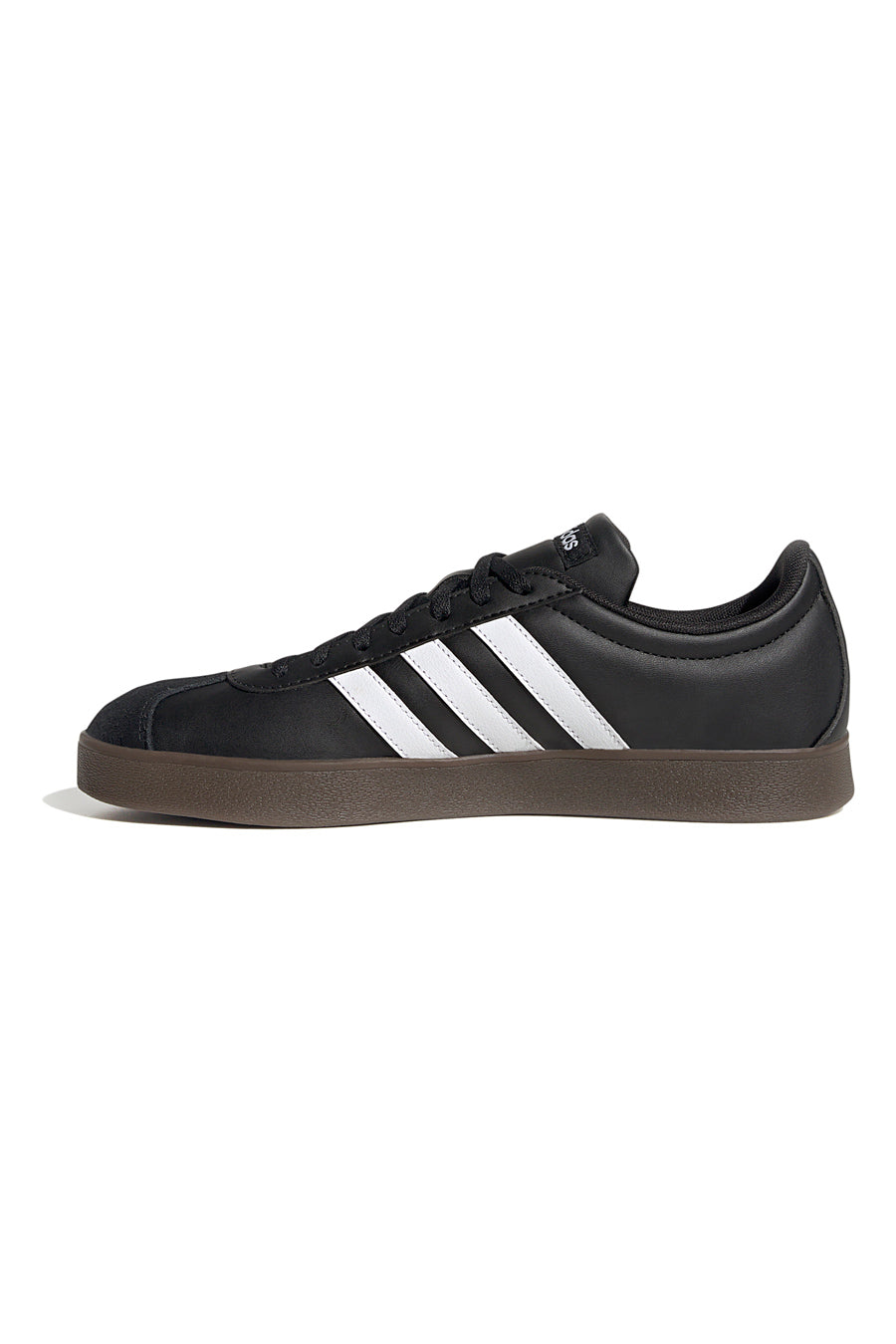 Schwarze Turnschuhe mit weißen Bändern Adidas VL Court Base