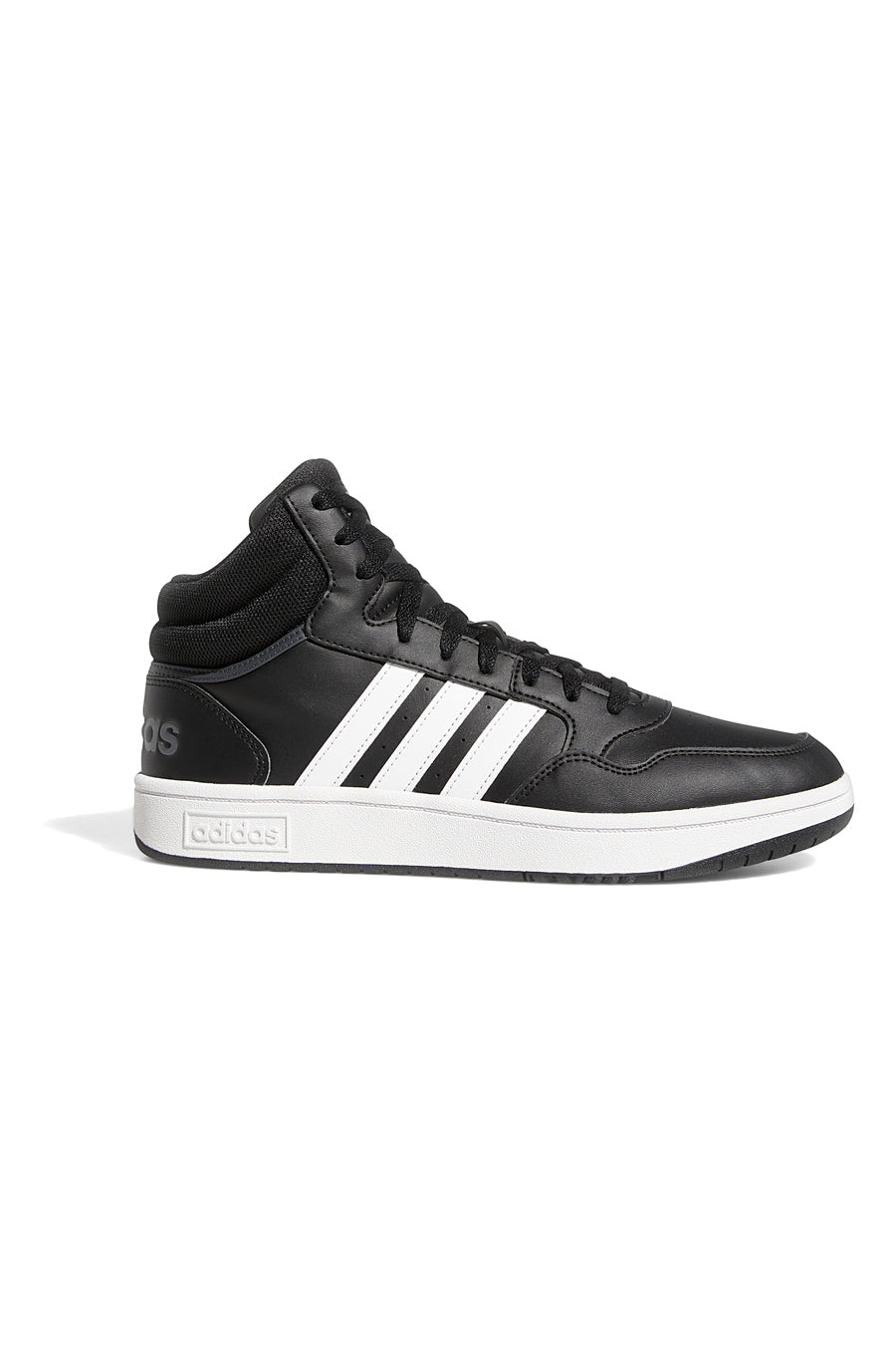 Sneakers Mid-Cut nere con bande bianche ADIDAS Hoops 3.0 Mid