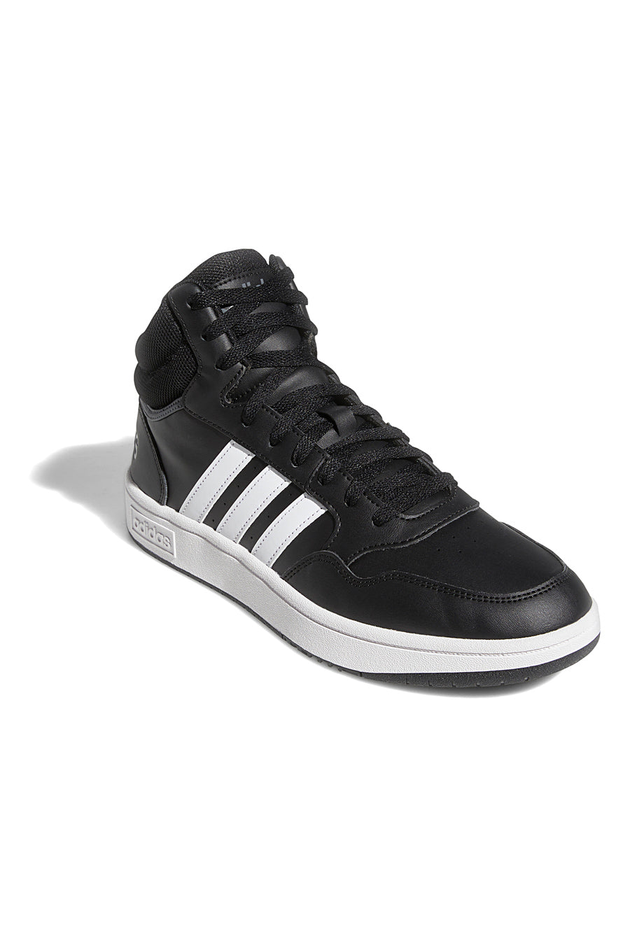 Sneakers Mid-Cut nere con bande bianche ADIDAS Hoops 3.0 Mid