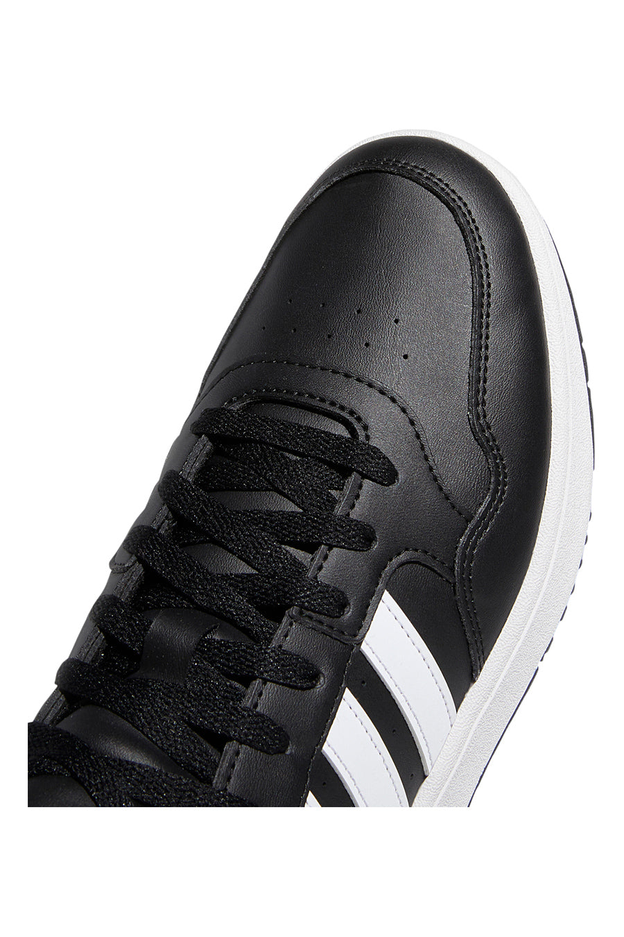 Sneakers Mid-Cut nere con bande bianche ADIDAS Hoops 3.0 Mid