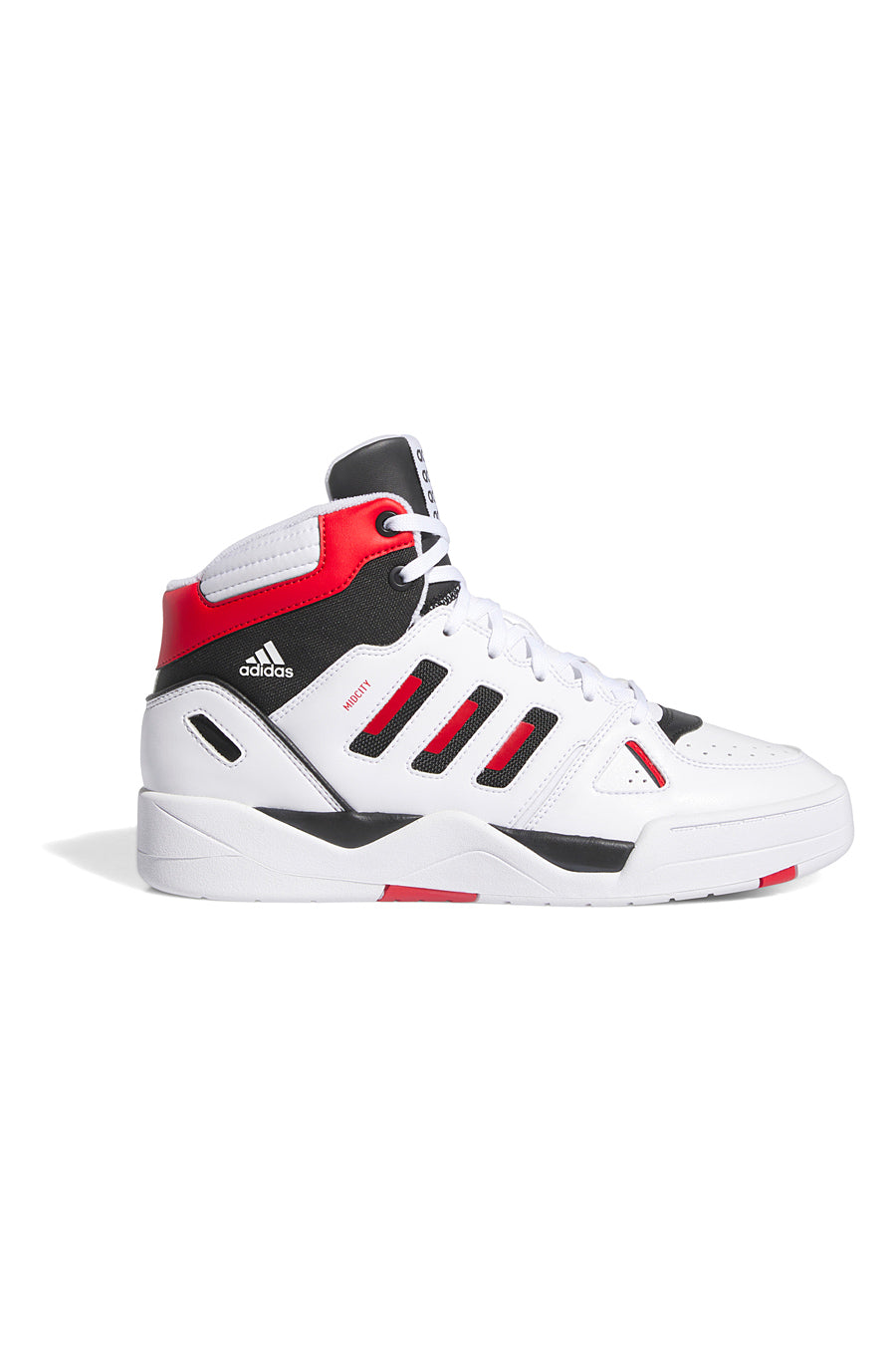 Sneakers Mid-Cut Bianche con dettagli Neri e Rossi ADIDAS MIDCITY MID