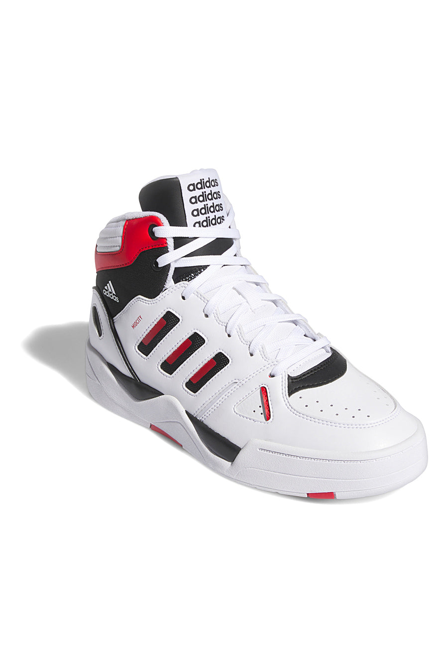 Sneakers Mid-Cut Bianche con dettagli Neri e Rossi ADIDAS MIDCITY MID