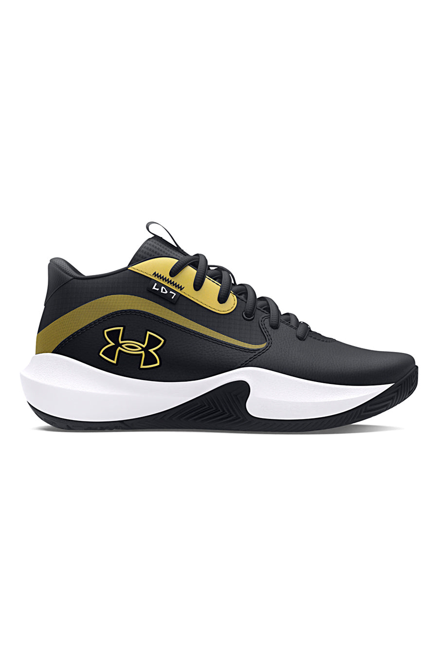 Under Armour GS Lockdown 7 Basketballschuhe in Schwarz und Gold