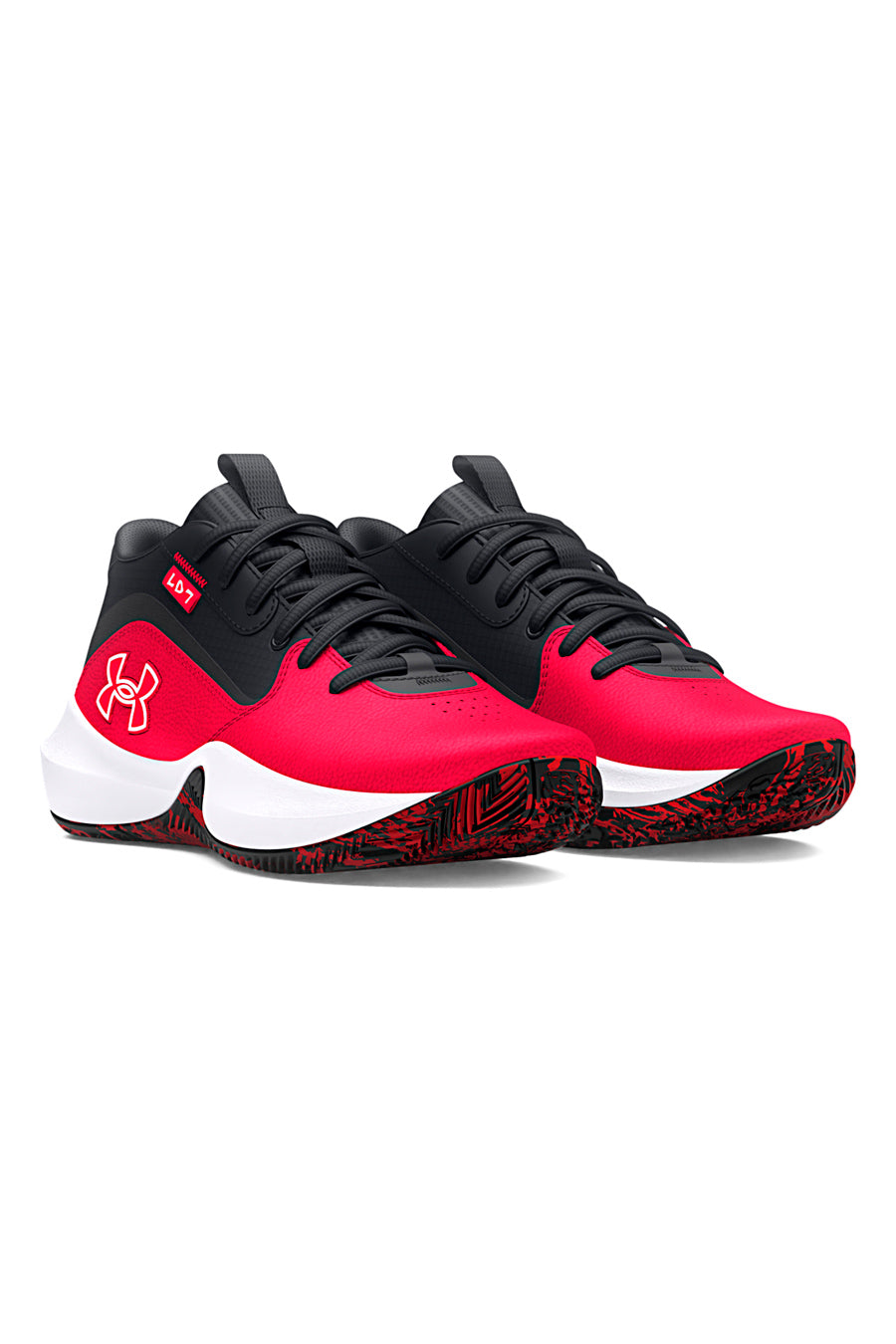 Scarpe da Basket Nere e Rosse Under Armour Lockdown 7