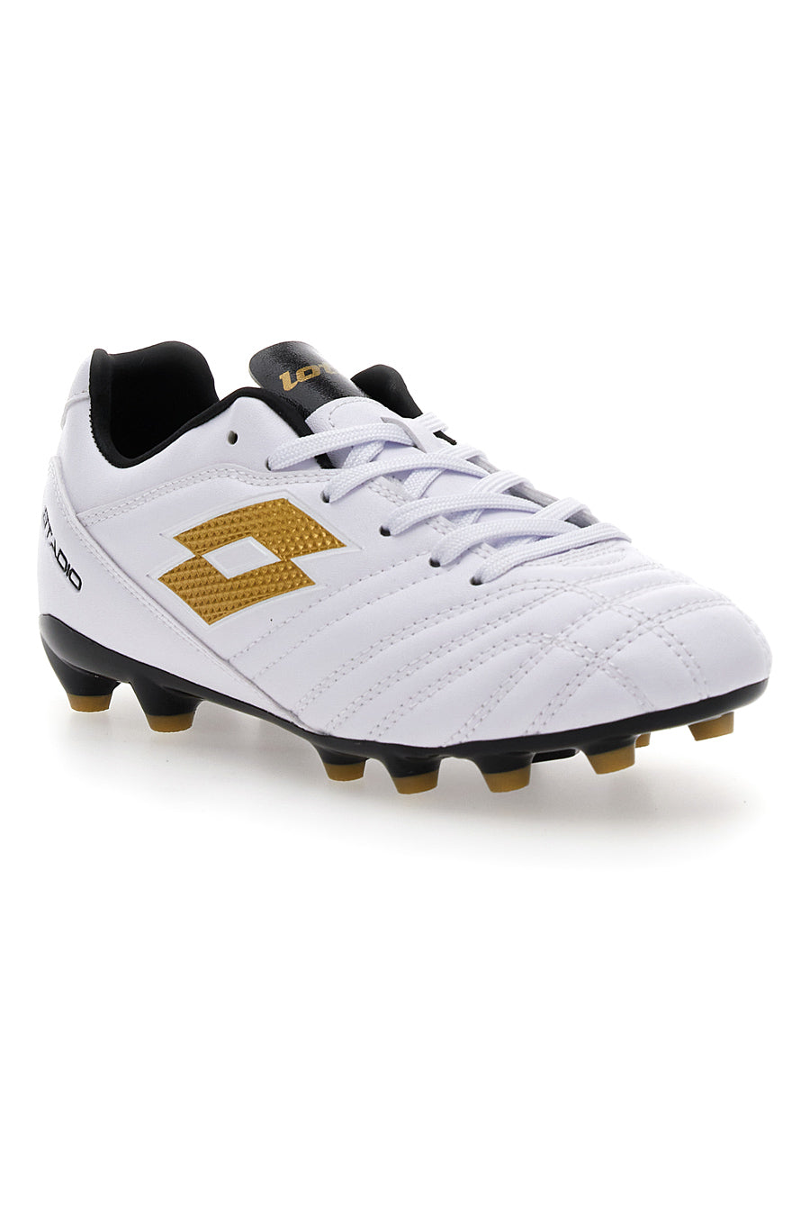 Scarpe da Calcio Bianche e Oro Lotto Stadio 705 Fg Jr