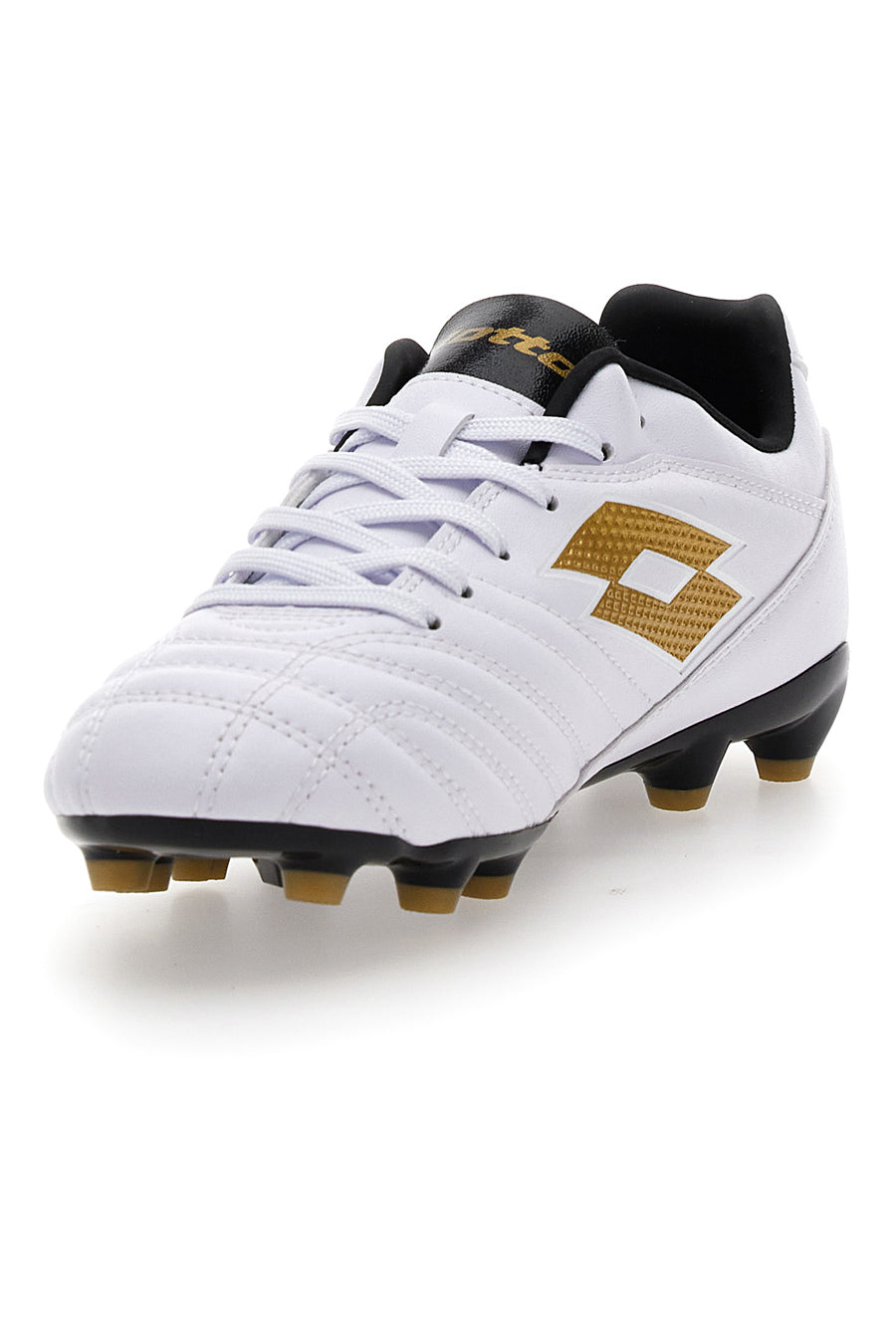 Scarpe da Calcio Bianche e Oro Lotto Stadio 705 Fg Jr