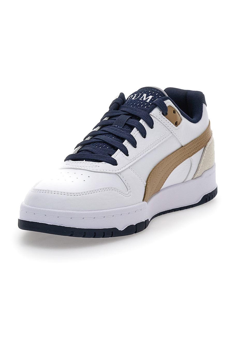 Sneakers bianche con dettagli blu e oro Puma RBD Game Low Retro Club