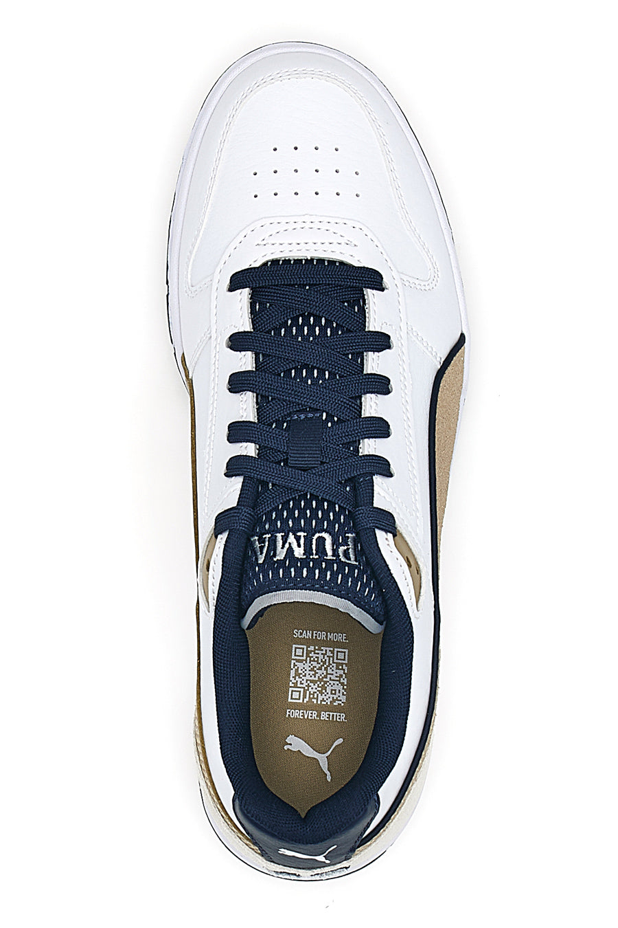 Sneakers bianche con dettagli blu e oro Puma RBD Game Low Retro Club