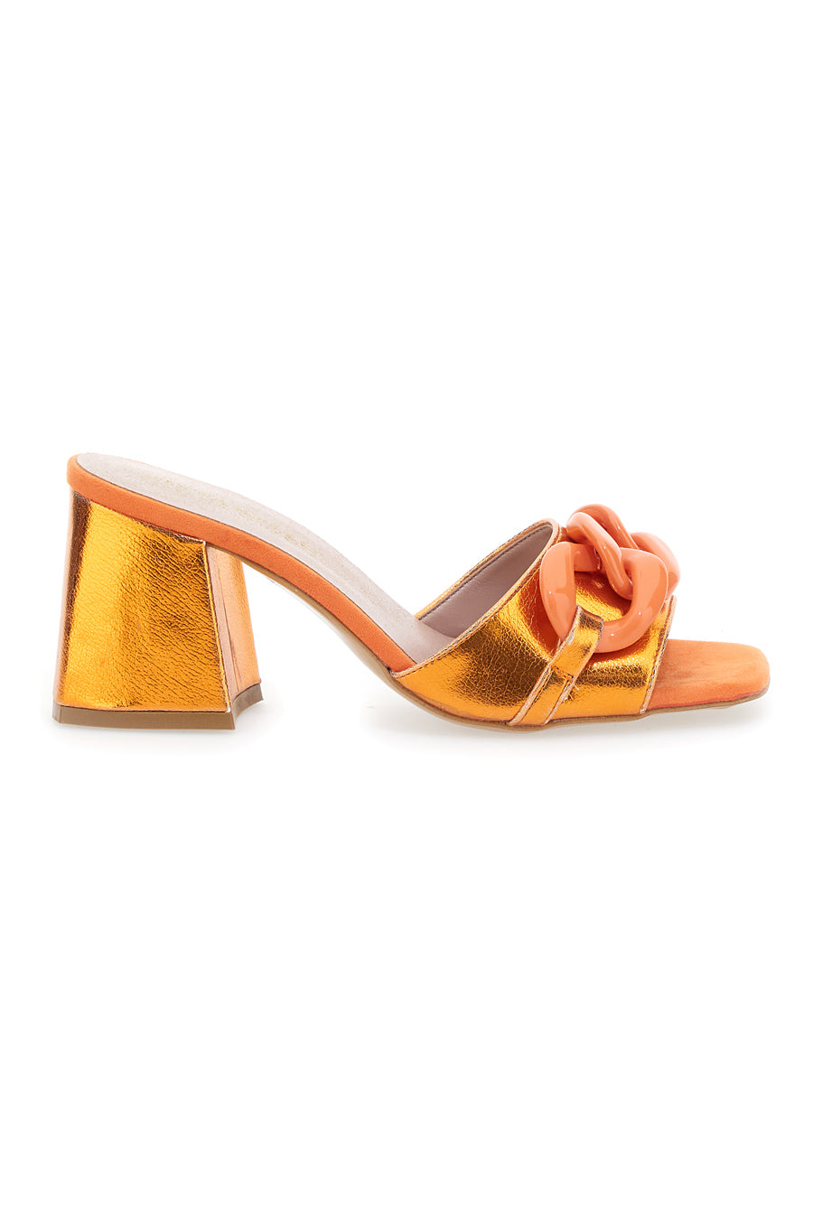 Schicke Pantoletten Pittarello 0148 Metallic Orange