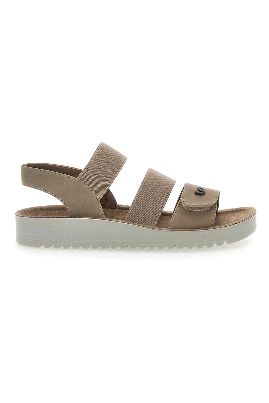 Sandalen mit elastischem Taupe Eco Bio 221494