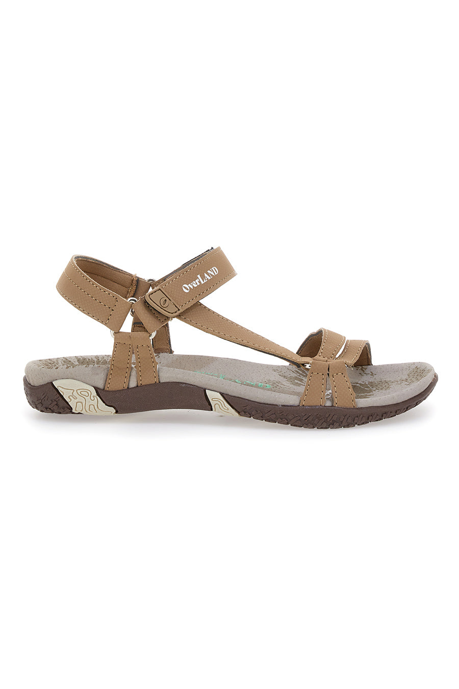 Beige Sandalen mit Klettverschluss Overland 5415