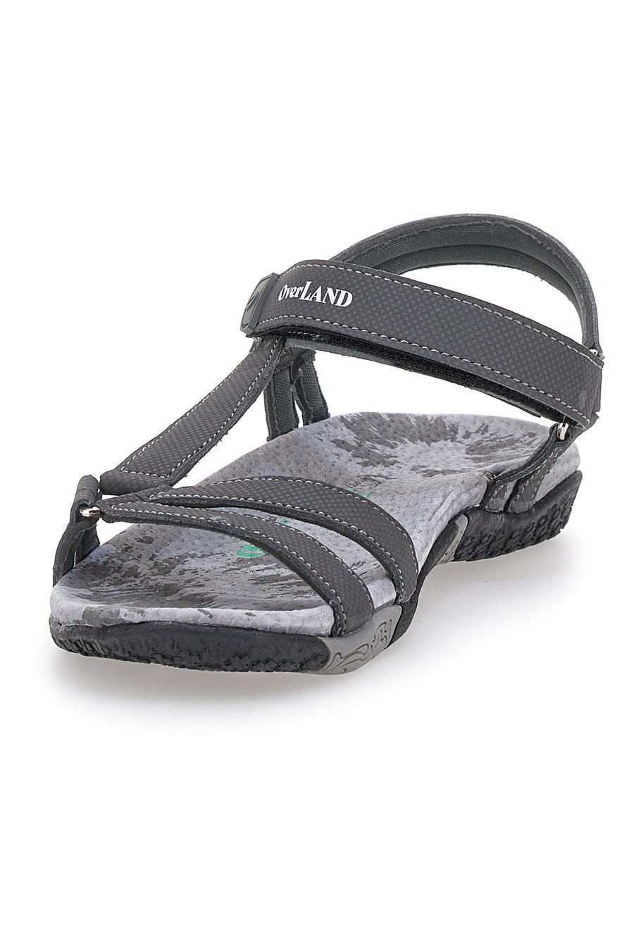 Graue Sandalen mit Klettverschluss Overland 5415